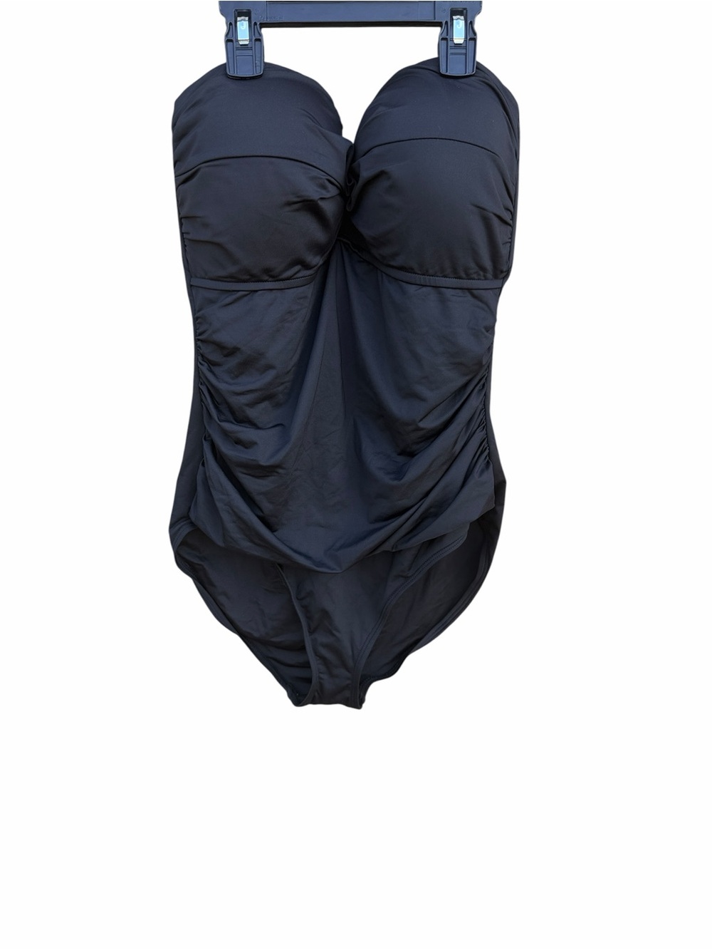 Anne Cole Classic Black One-Piece Swimsuit size 14 NWOT